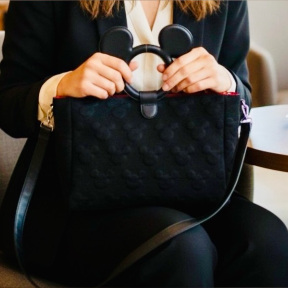 NWT Loungefly Disney Mickey Head Crossbody Satchel BoxLunch Exclusive - Picture 4 of 8